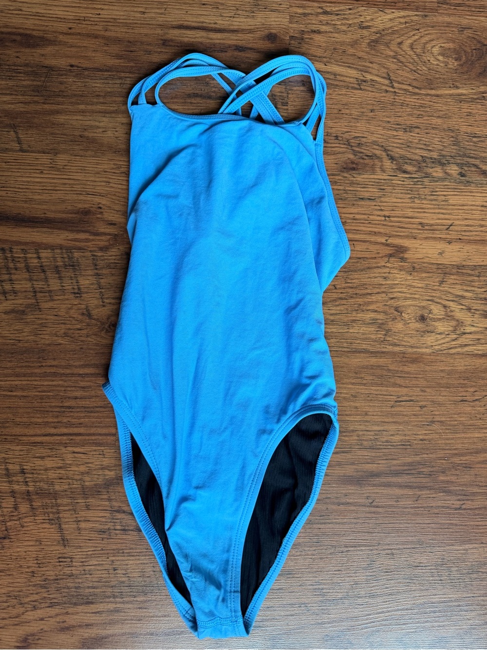 Jolyn Clothing Bright Blue One-Piece Swimsuit with Strappy Back